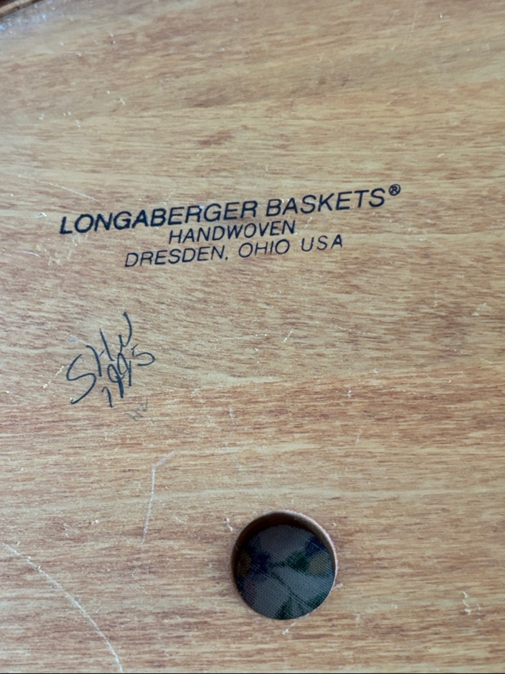 1995 Longaberger Hostess Floral Sewing Basket - Picture 6 of 8